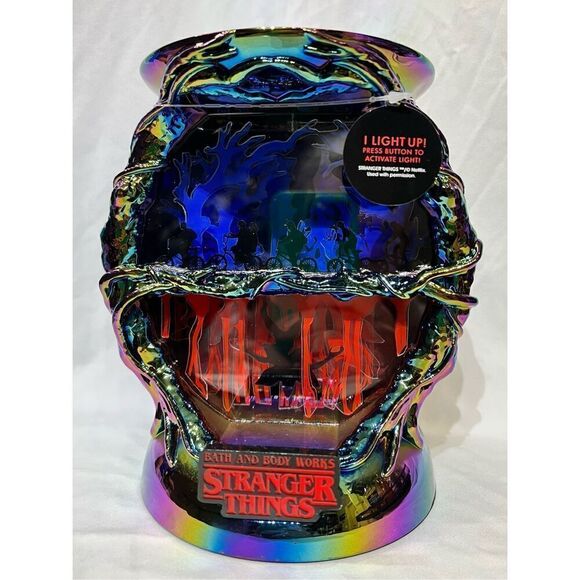 Stranger Things Bath and Body Works 3 Wick Light Up Candle Holder - Picture 2 of 6